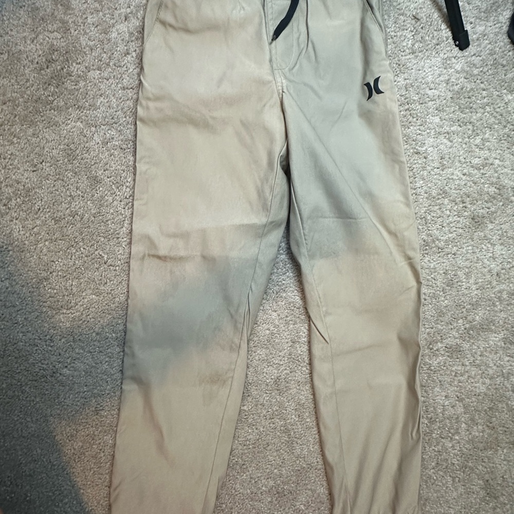 Hurley Kids Beige Joggers with Black Drawstring